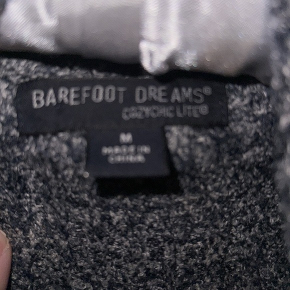 Barefoot Dreams Cozy Chic Lite Chunky Knit Cardigan - Charcoal - Medium B7 - Picture 5 of 5